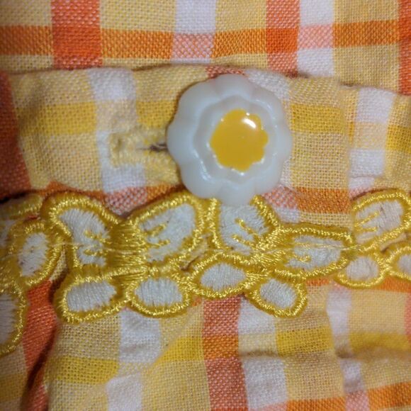 Basic‎ Image vintage seersucker romper with embroidered flowers - Picture 3 of 7